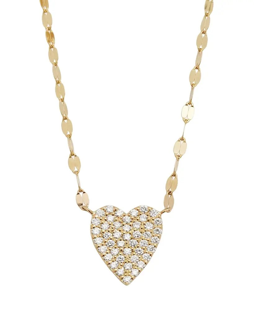 Lana 14K Gold Flawless Small Diamond Heart Pendant Necklace