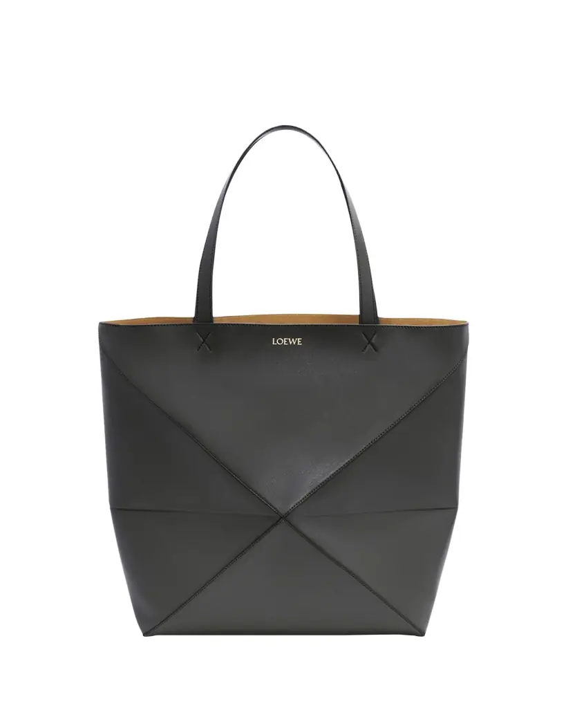 Loewe Puzzle Fold Large Tote Bag in Shiny Leather