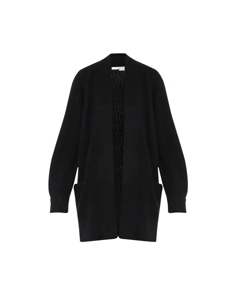 Vince Cashmere Shawl-Collar Open-Front Cardigan
