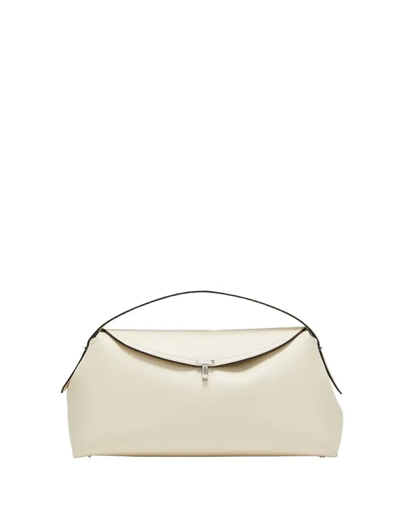 Toteme T-Lock Top Handle Bag in Pebble Grain Leather