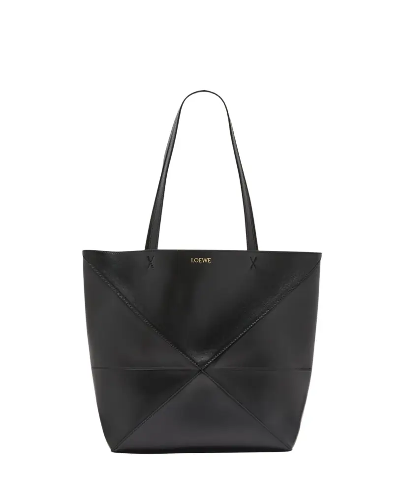 Loewe Puzzle Fold Medium Tote Bag in Shiny Leather - Women's Bags