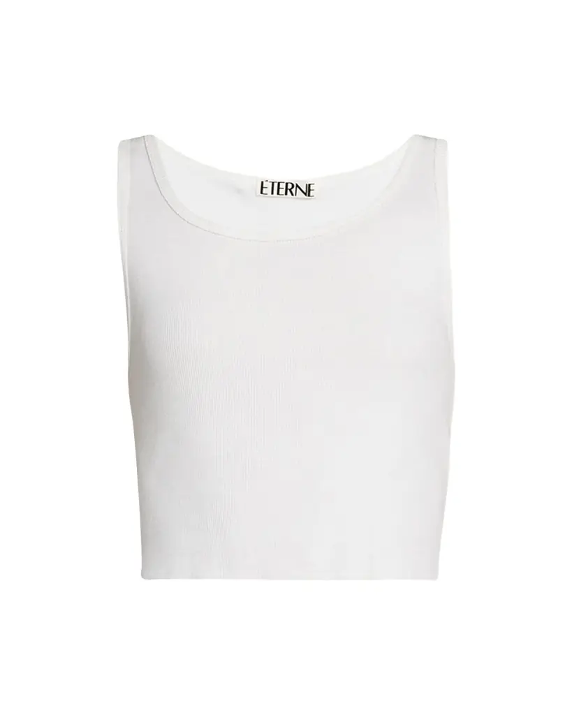 Eterne Cropped Scoop-Neck Tank Top