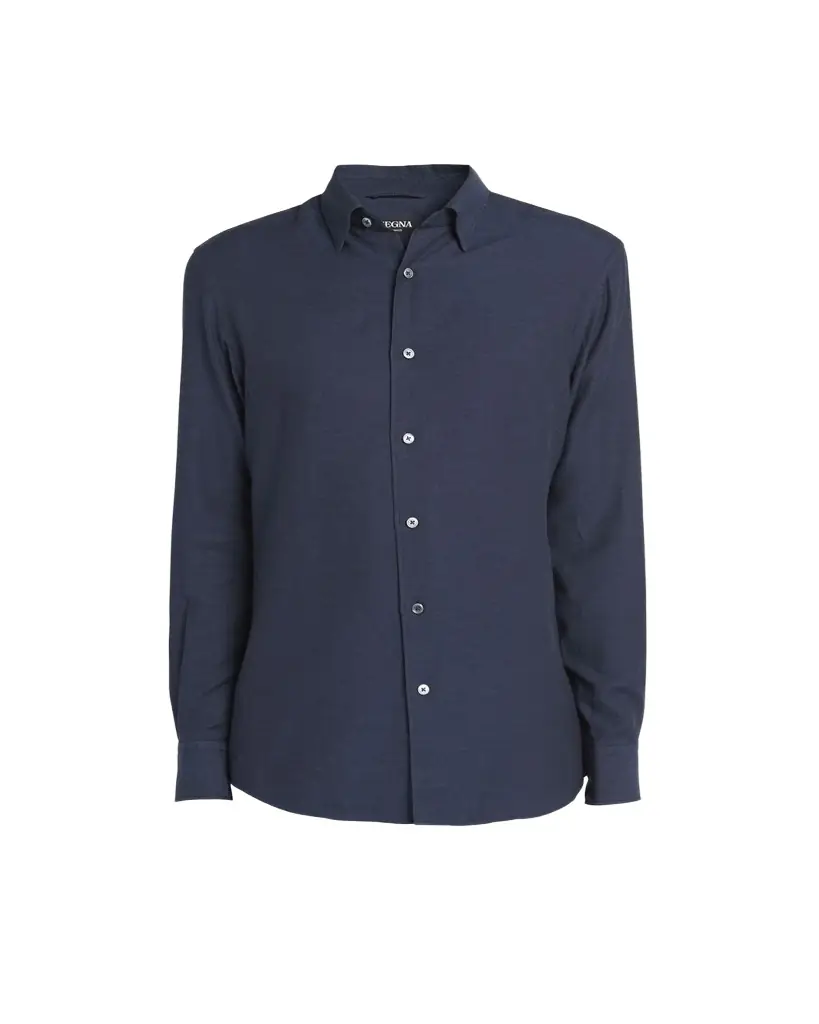ZEGNA Men's Cashmere-Cotton Cashco Sport Shirt