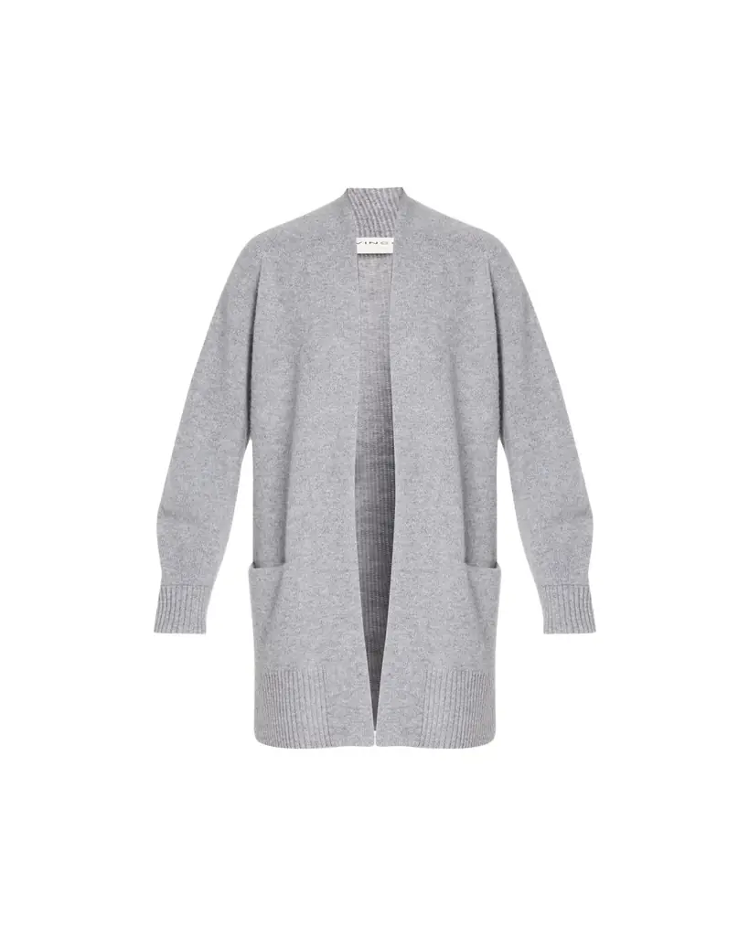 Vince Cashmere Shawl-Collar Open-Front Cardigan