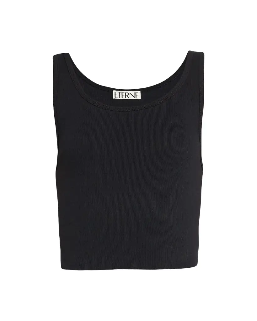 Eterne Cropped Scoop-Neck Tank Top