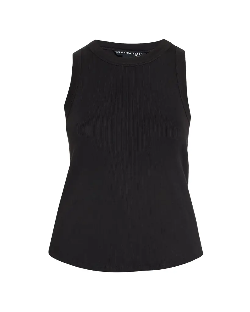 Veronica Beard Jordyn Rib-Knit Tank Top
