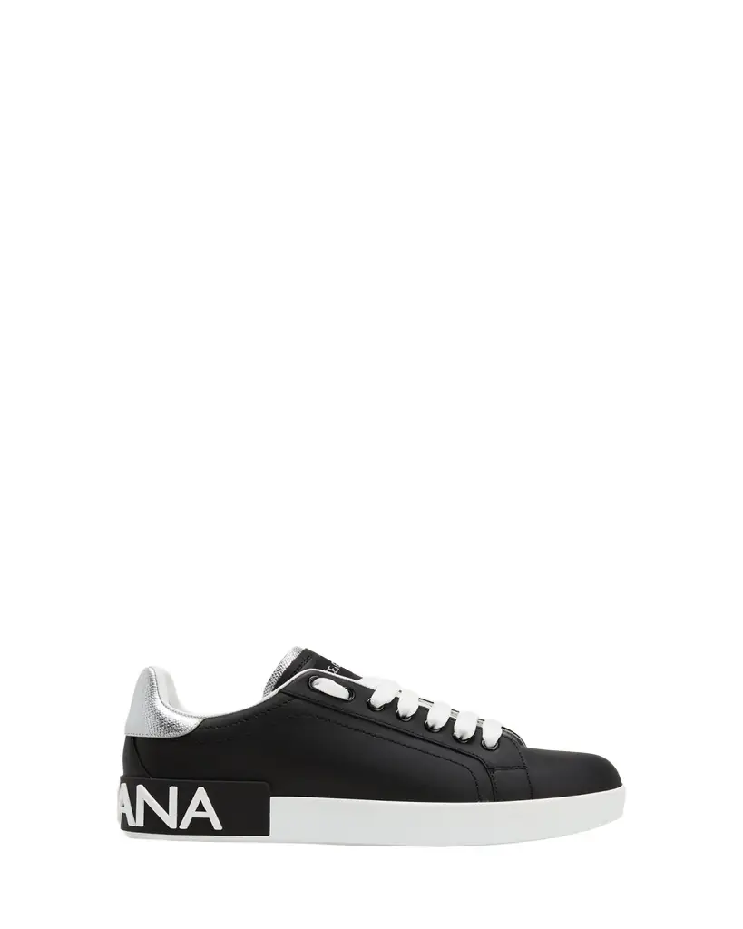 Dolce & Gabbana Leather Logo Low-Top Sneakers