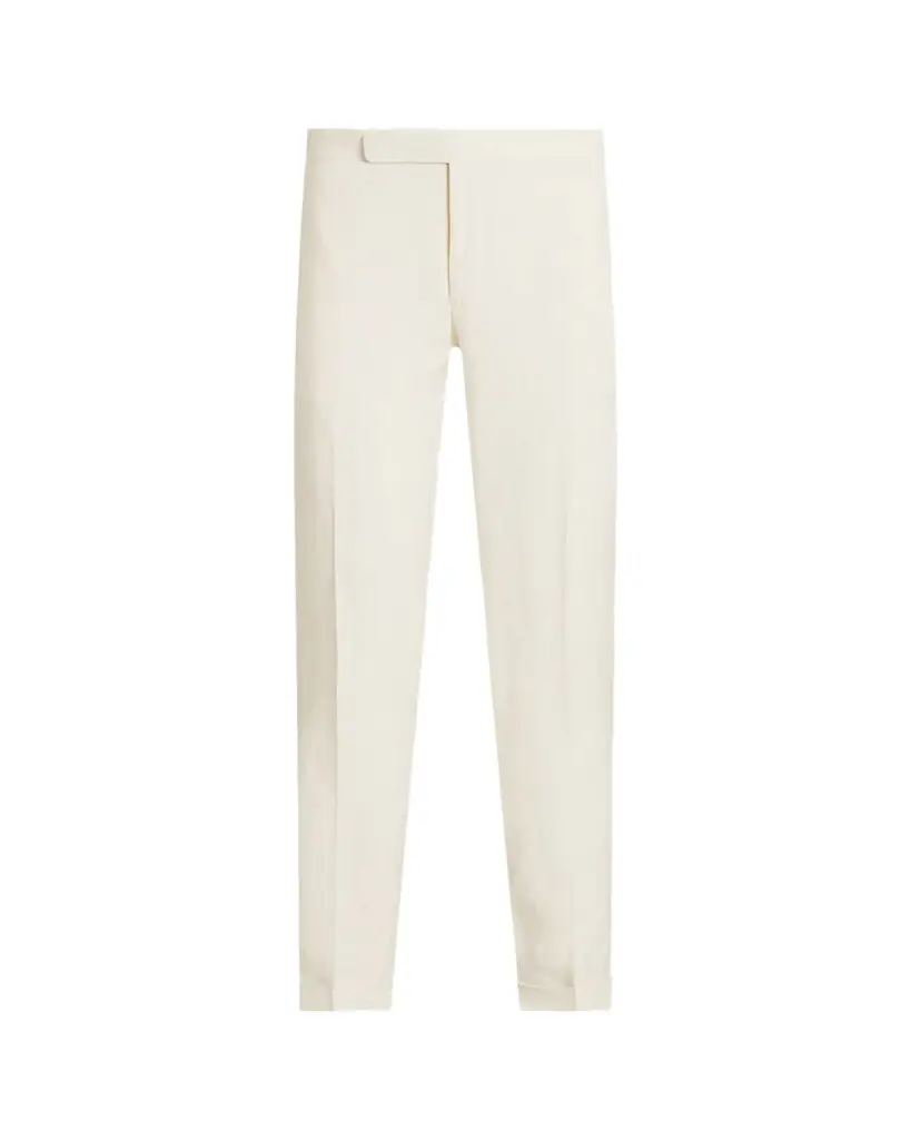 Ralph Lauren Purple Label Men's Gregory Hand-Tailored Silk-Linen Trouser
