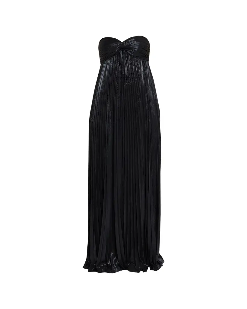 Retrofete Zoa Strapless Lamé Twisted-Bodice Gown - Women's Clothing