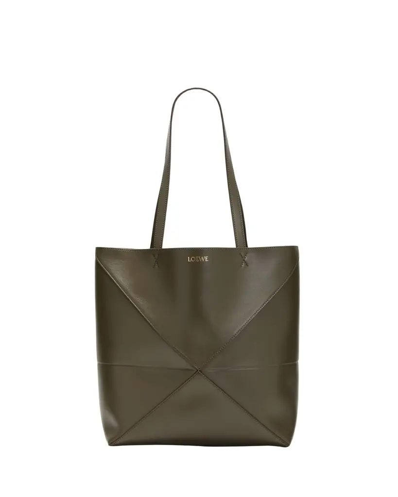 Loewe Puzzle Fold Medium Tote Bag in Shiny Leather