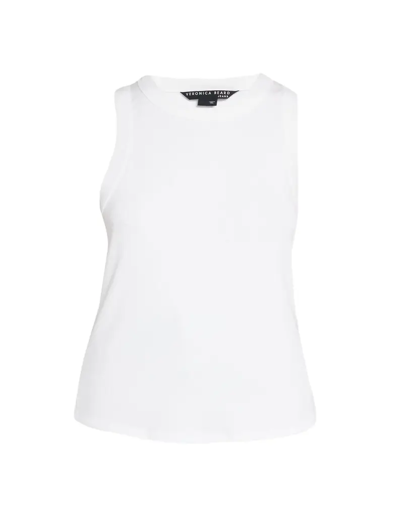 Veronica Beard Jordyn Rib-Knit Tank Top