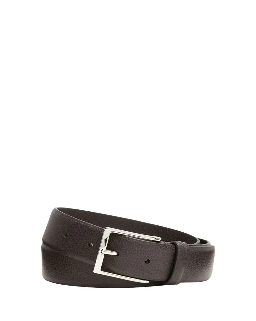 Simonnot Godard Men's Galuchat Grained Leather Belt, 35mm