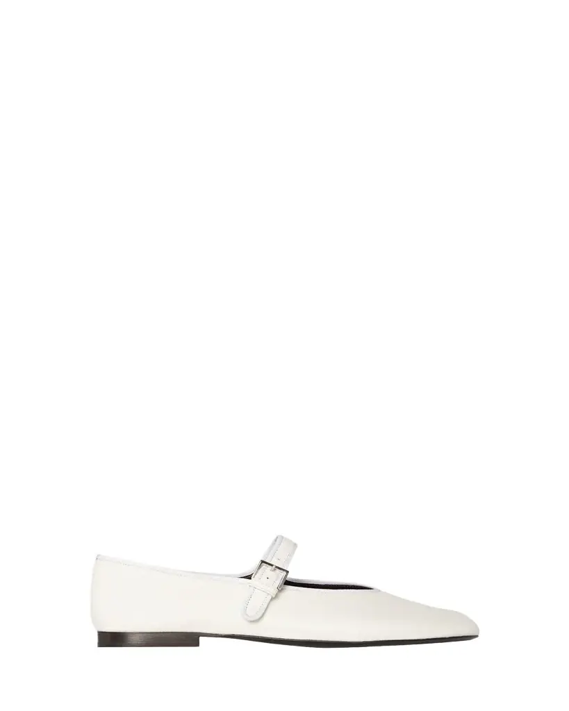 THE ROW Boheme Leather Mary Jane Ballerina Flats