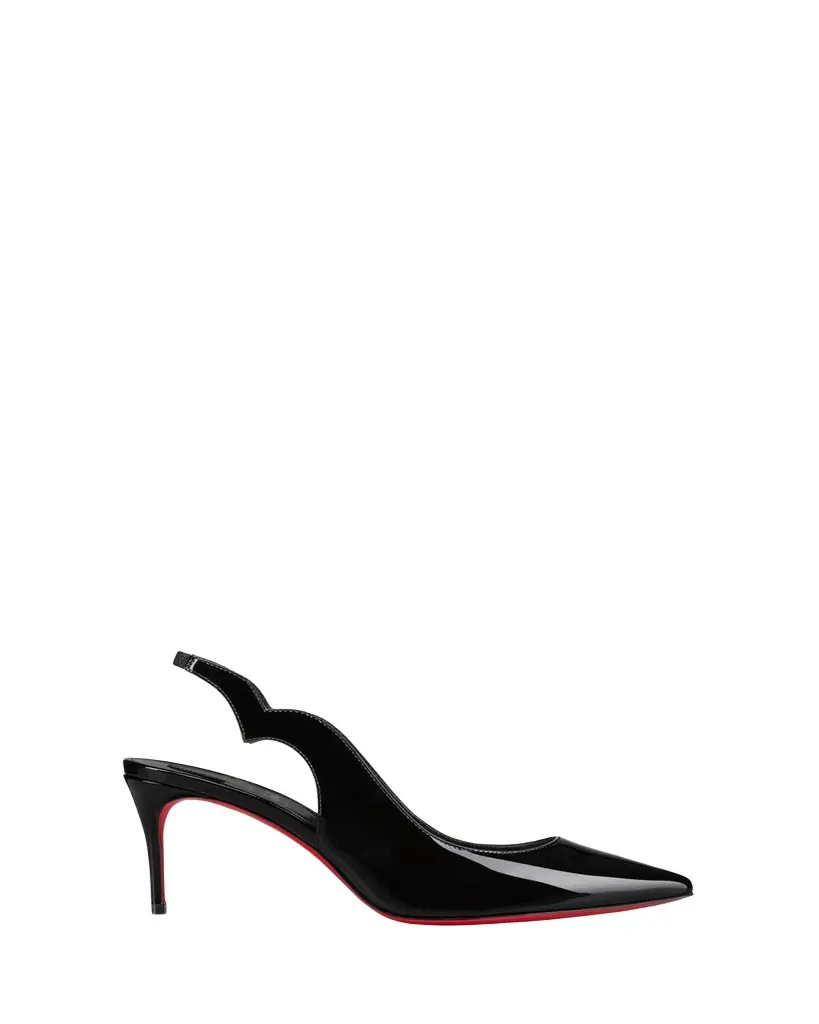 Christian Louboutin 70mm Hot Chick Patent Slingback Pumps
