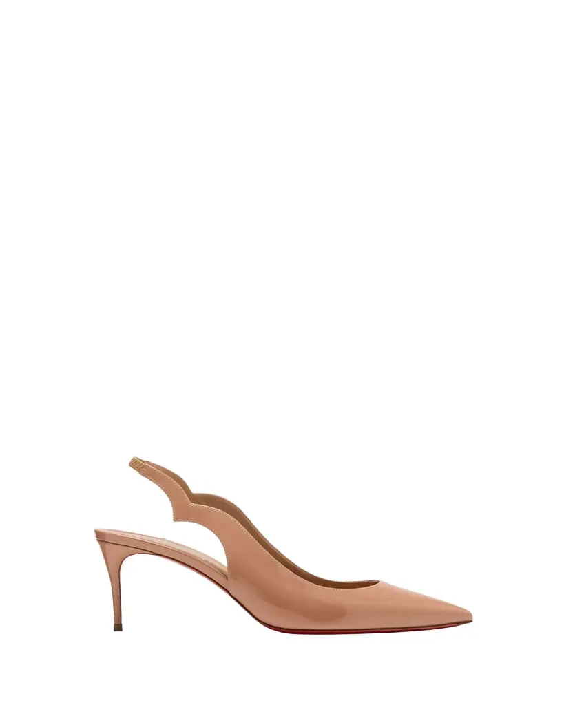Christian Louboutin 70mm Hot Chick Patent Slingback Pumps