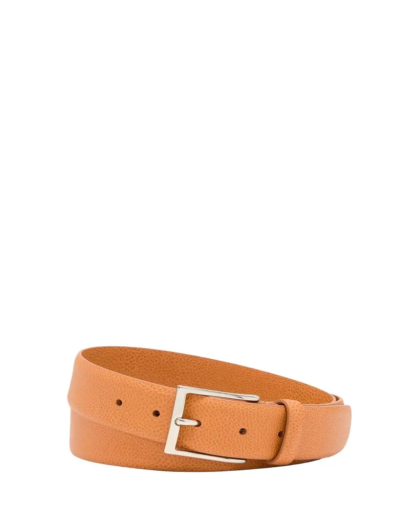 Simonnot Godard Men's Galuchat Grained Leather Belt, 35mm