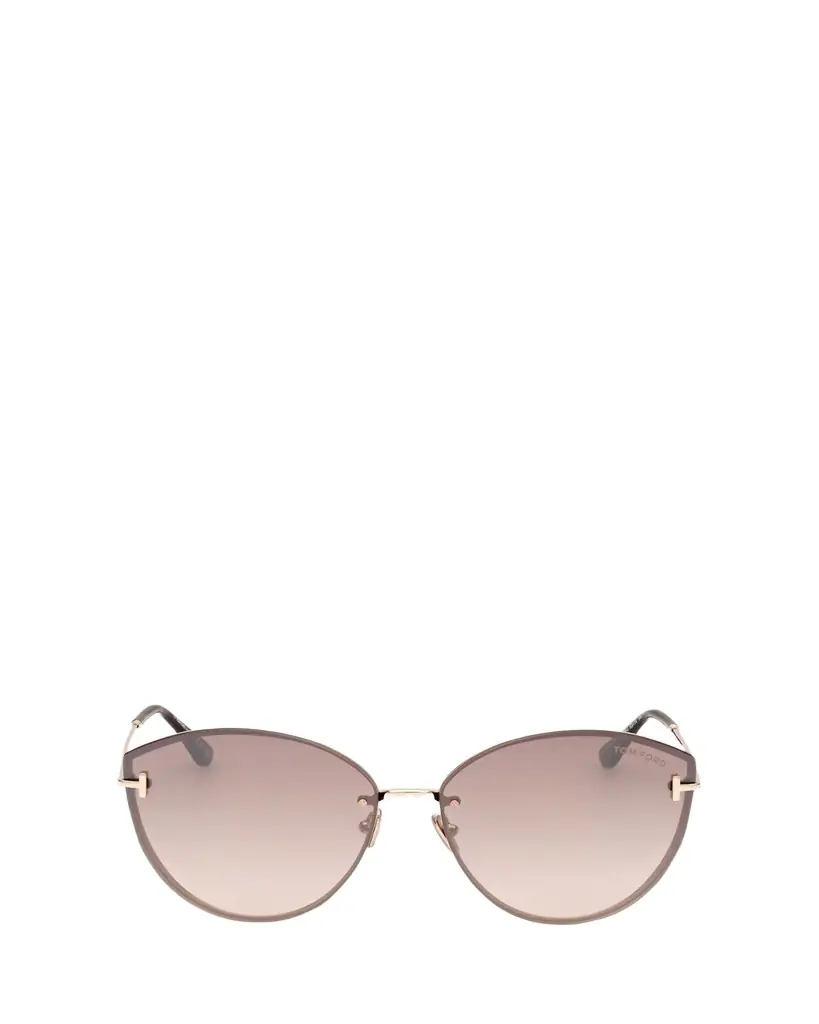 TOM FORD Evangeline Metal Cat-Eye Sunglasses