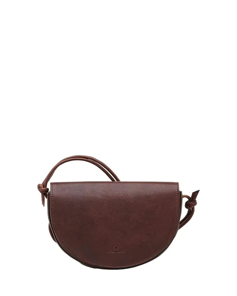Il Bisonte Snodo Flap Leather Crossbody Bag