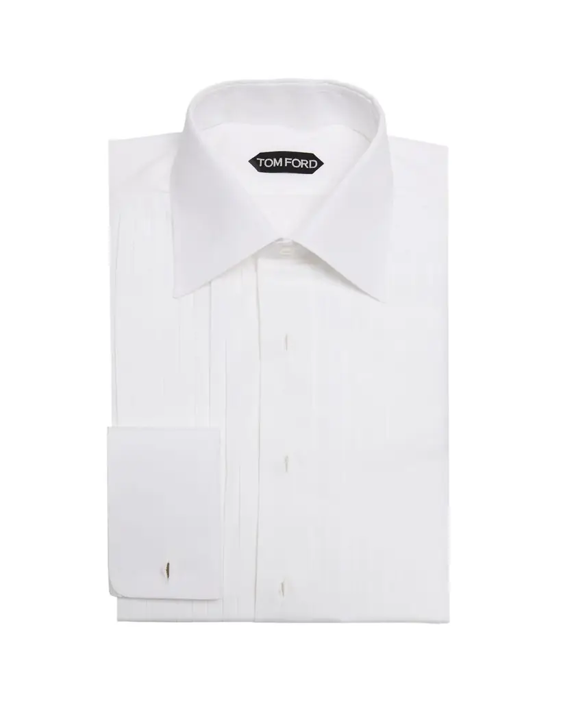 TOM FORD Men's Cotton Plisse Dress Shirt