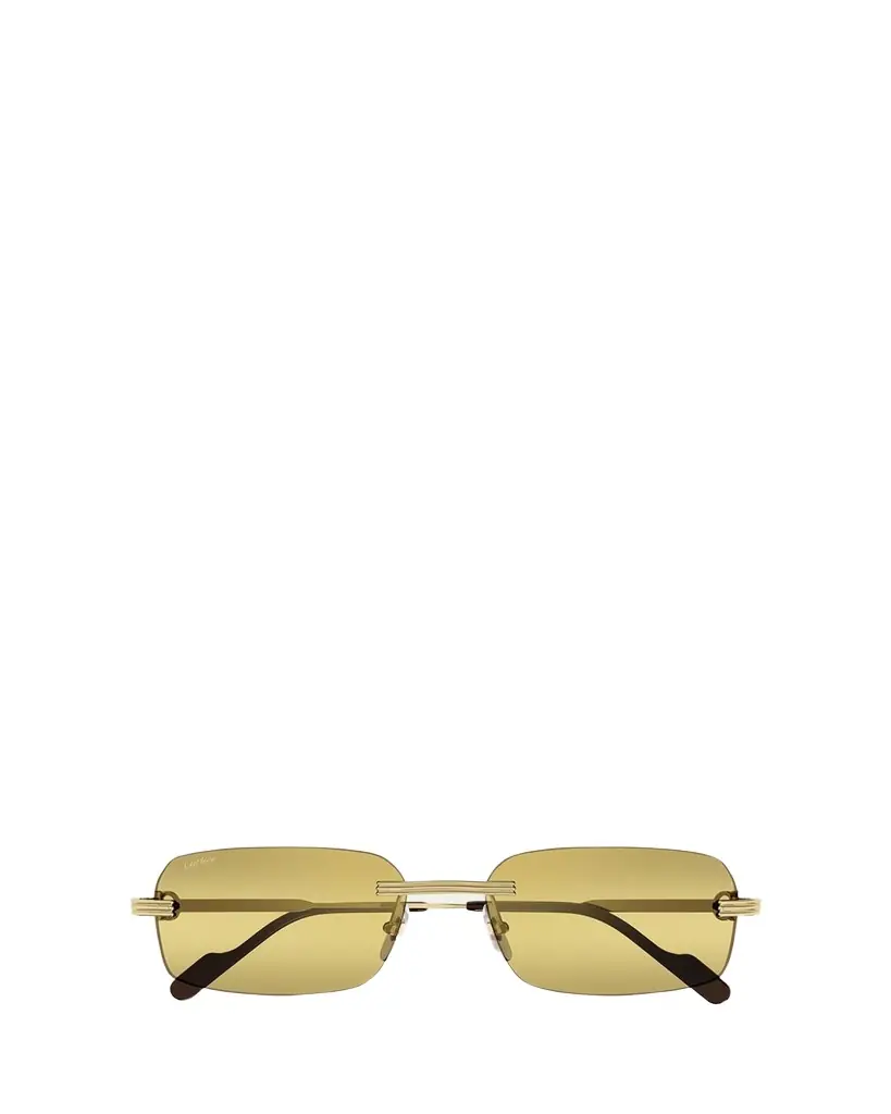 Cartier Men's CT0271Sm Rimless Rectangle Sunglasses