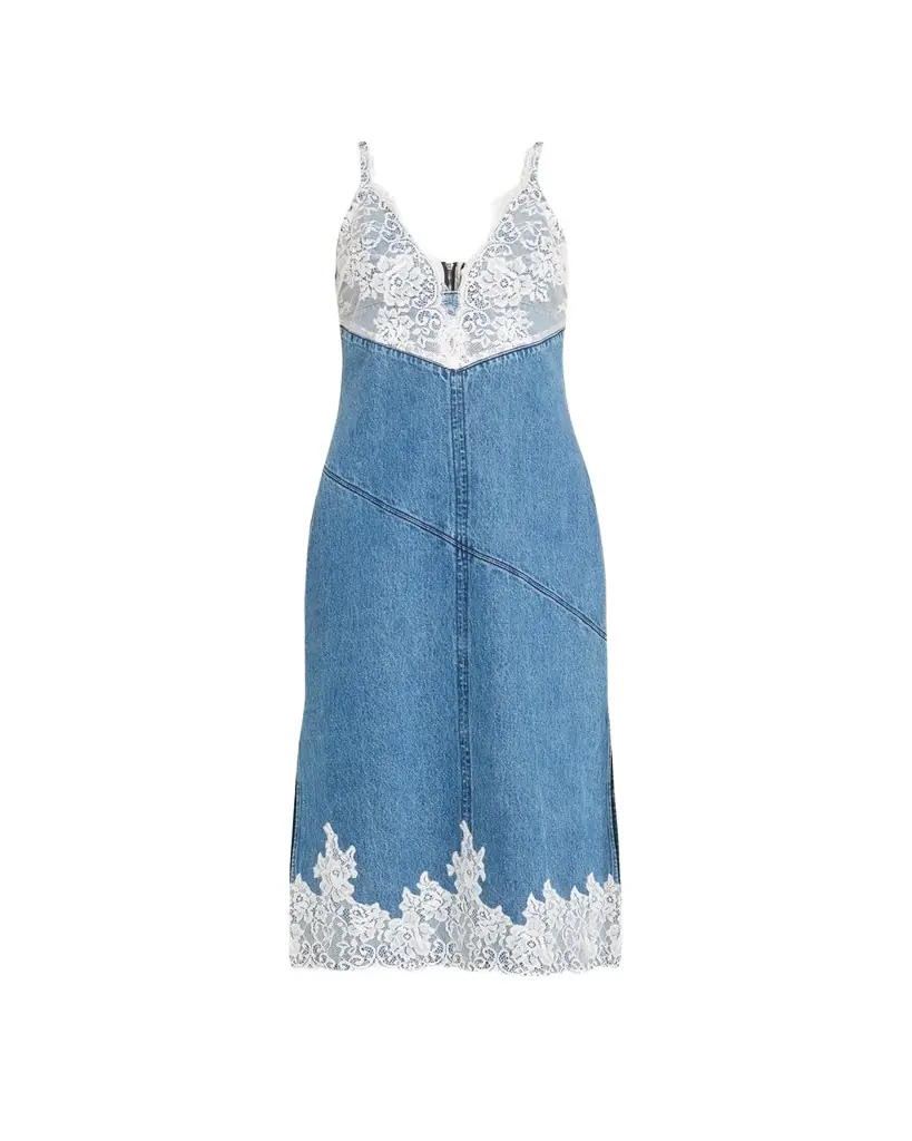 3.1 Phillip Lim Lace and Denim Midi Slip Dress
