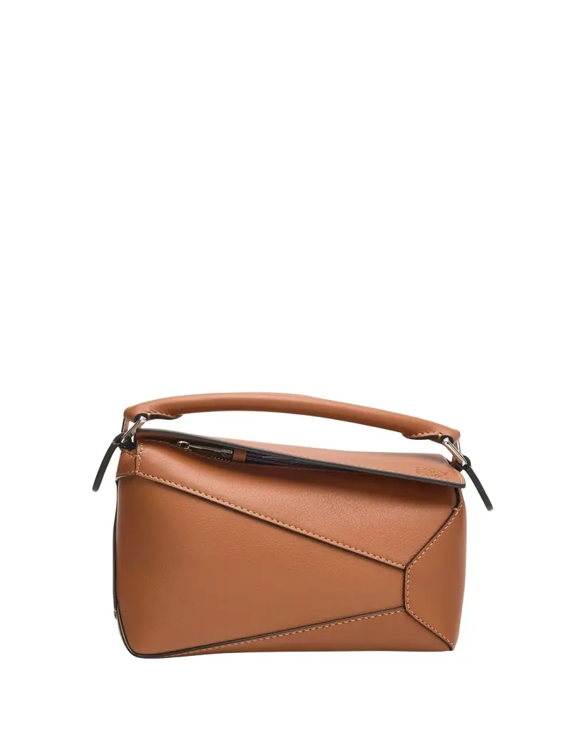 Loewe x Paula's Ibiza Puzzle Edge Mini Top-Handle Bag in Leather