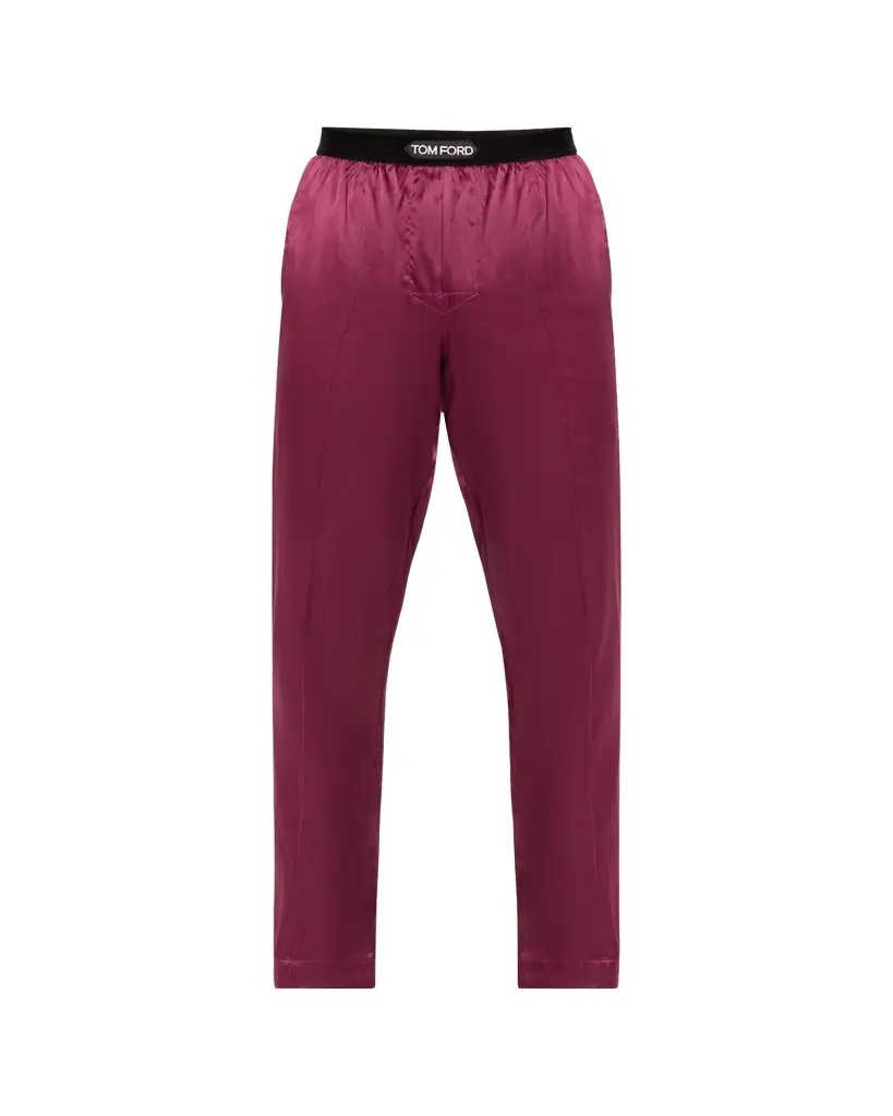 TOM FORD Men's Silk Logo Pajama Pants