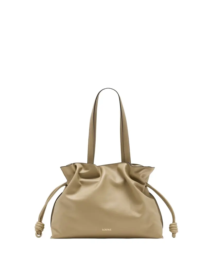Loewe Flamenco Large Clutch Bag in Napa Leather with Golden Foil Anagram