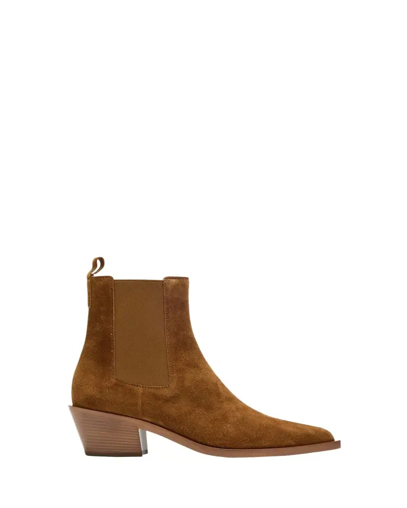 Gianvito Rossi Wylie Suede Western Chelsea Booties - Women's Shoes