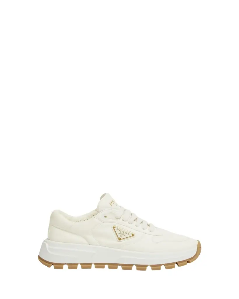 Prada Leather Logo Runner Sneakers
