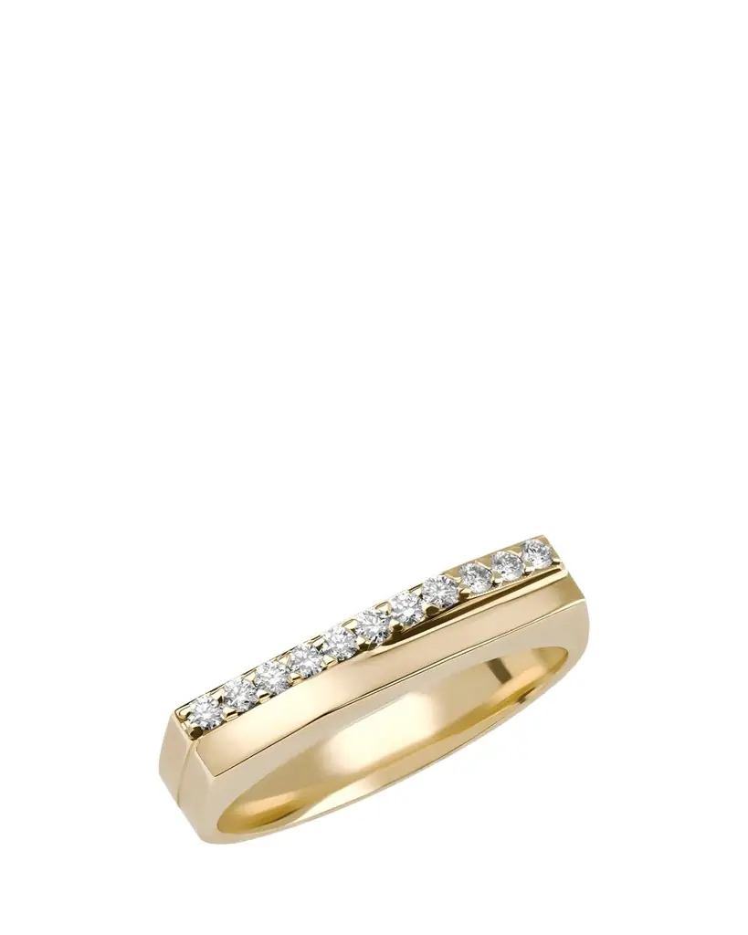 Lana 14K Gold Flawless Geometric Double Band Ring