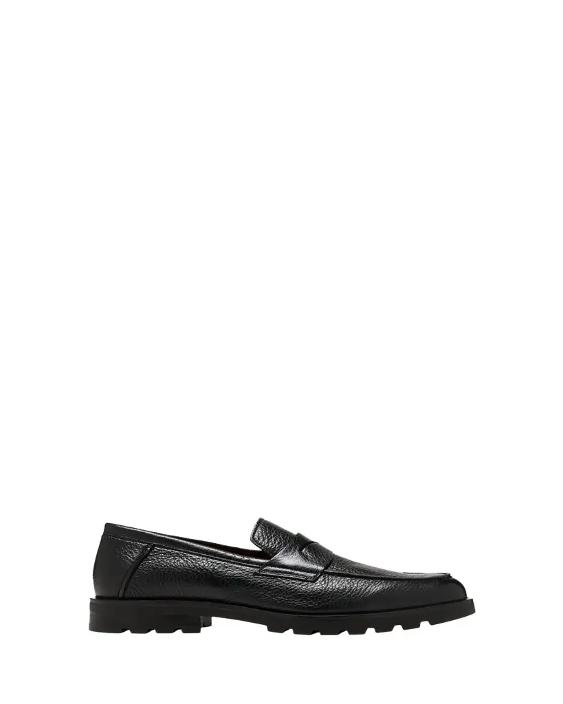 Santoni Men's Rock Deerskin Lug-Sole Penny Loafers