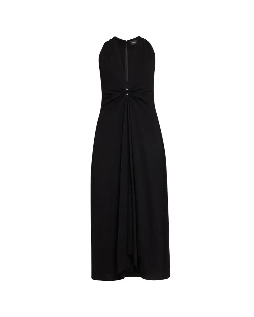 Brandon Maxwell The Banks Deep-V Maxi Dress