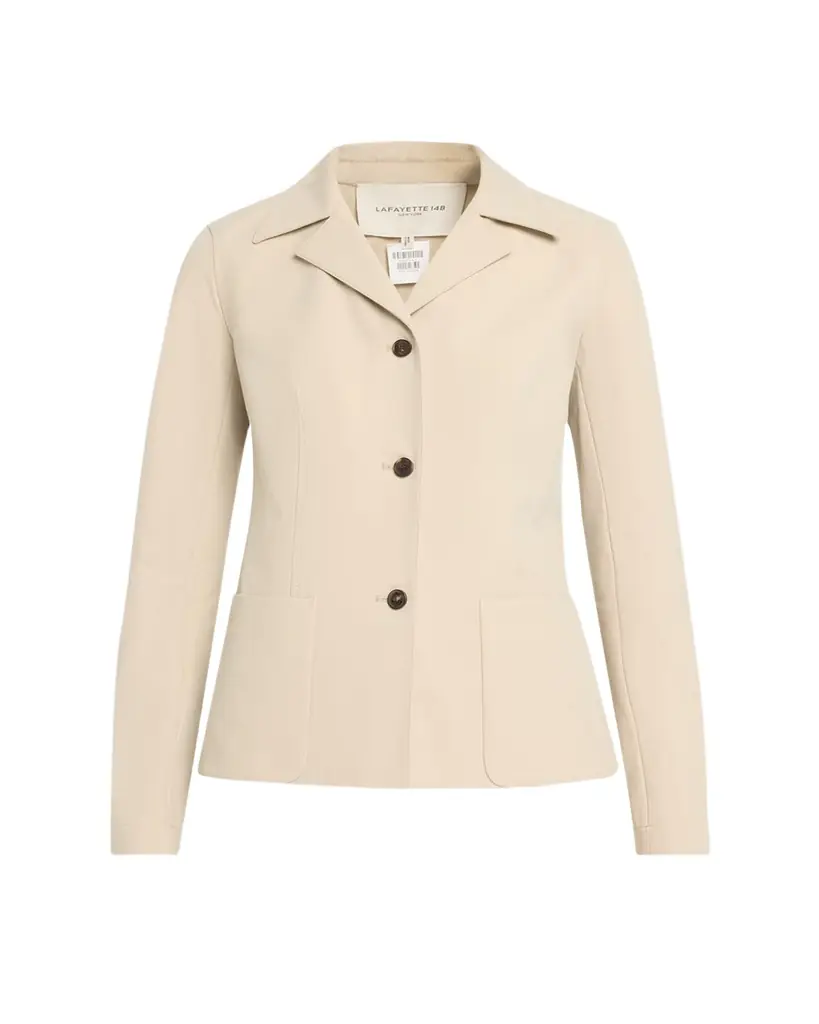 Lafayette 148 New York Notched-Lapel Techno Stretch Twill Jacket