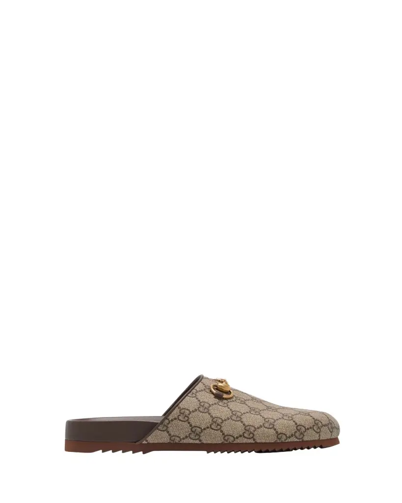 Gucci GG Supreme Horsebit Mules