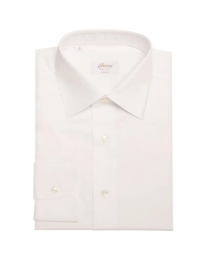 Brioni Men's Brew Giza 45 Cotton Twill Dress Shirt
