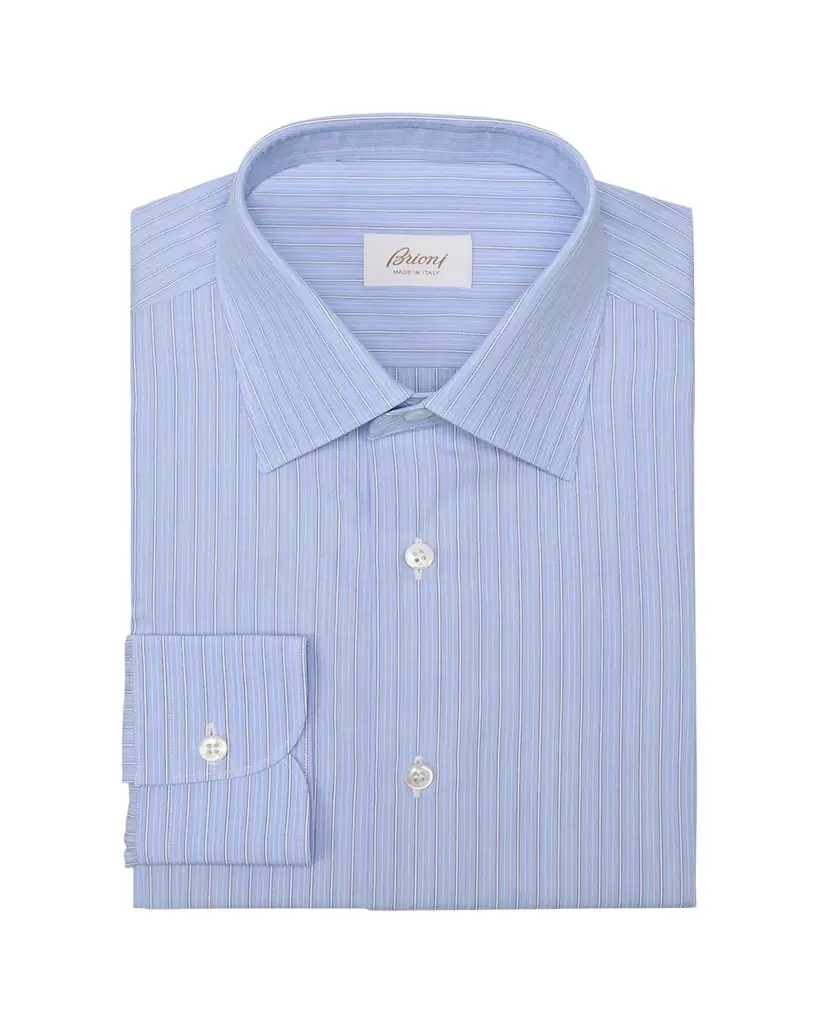 Brioni Men's Cotton Mini Graph Check Dress Shirt