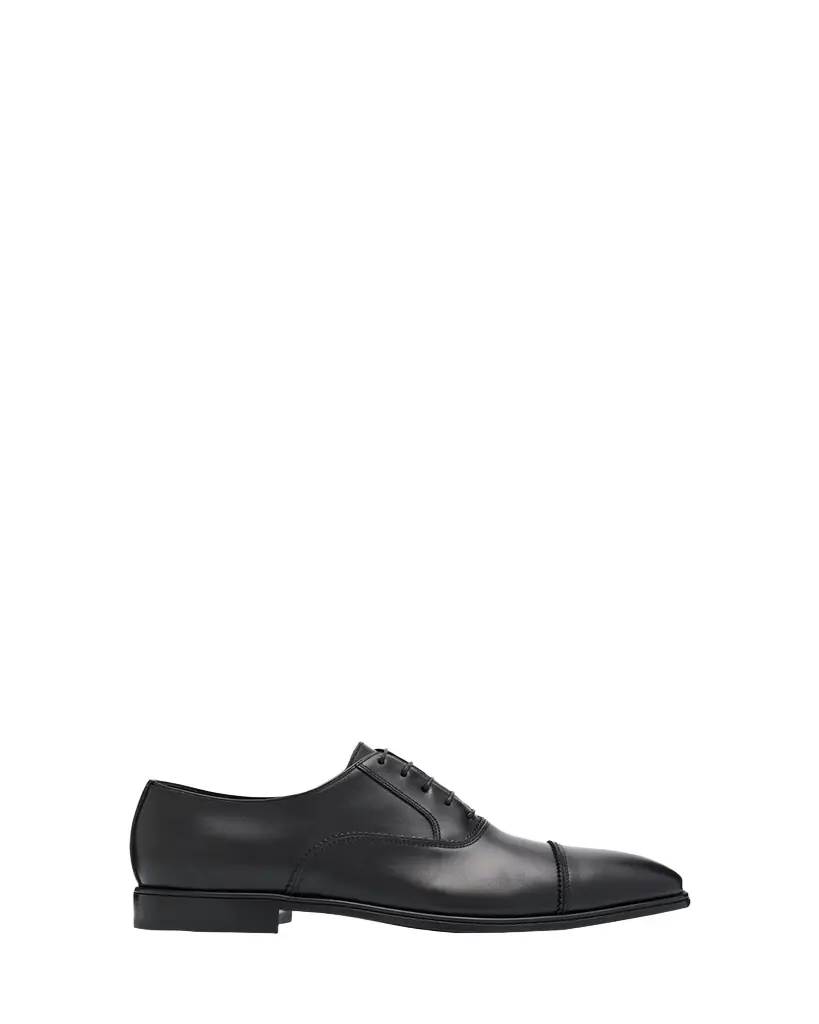 Ferragamo Men's Boston Brogue Leather Cap-Toe Oxfords