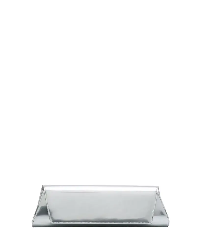 Akris Anouk Small Metallic Leather Clutch Bag