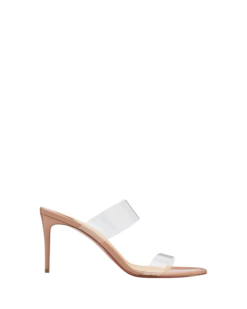 Christian Louboutin 85mm Just Nothing Clear Slide Sandals