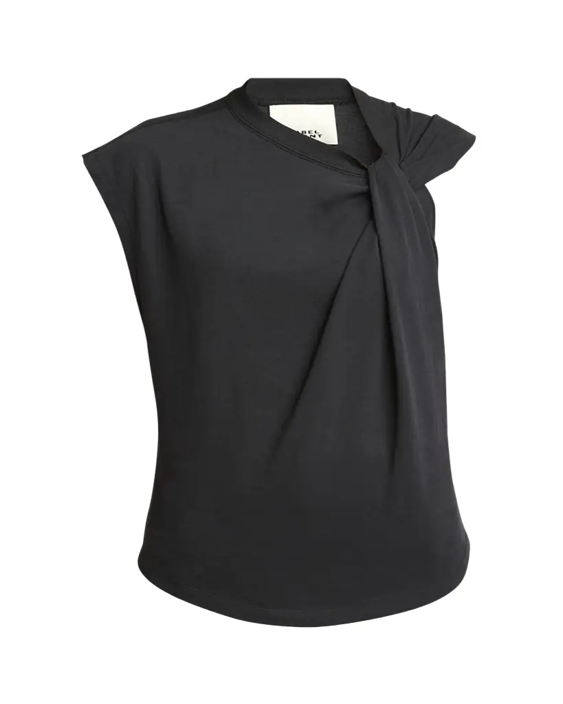 Isabel Marant Nayda Twisted Cap-Sleeve T-Shirt - Women's Clothing