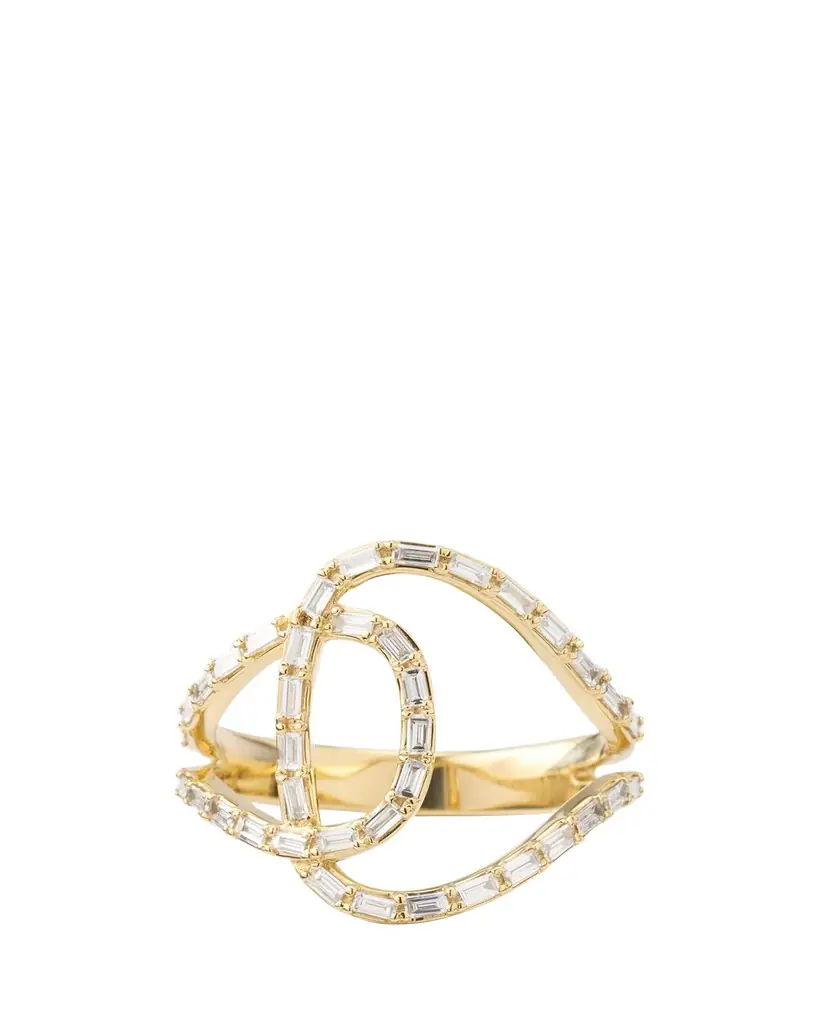 Lana 14K Gold Baguette Diamond Illuminating Ring