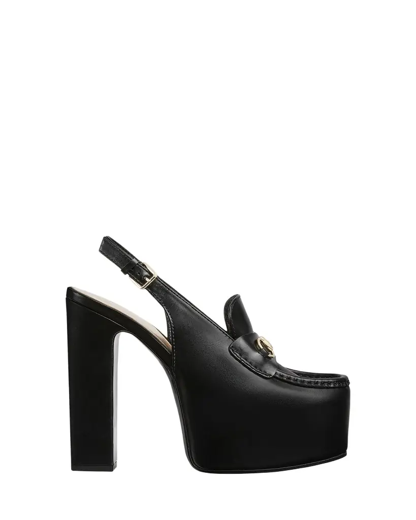 Gucci Ottavia Leather Platform Loafer Pumps