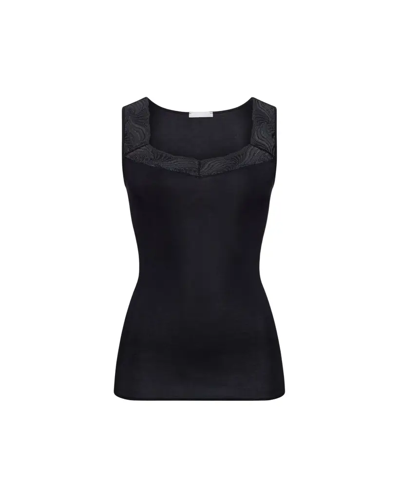 Hanro Cotton Delight Lace-Trim Tank Top