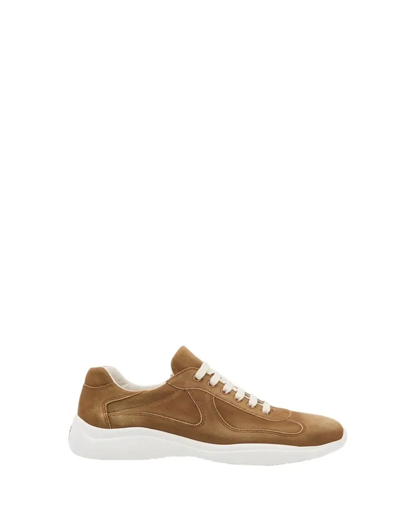 Prada Men's Americas Cup Suede Low-Top Sneakers