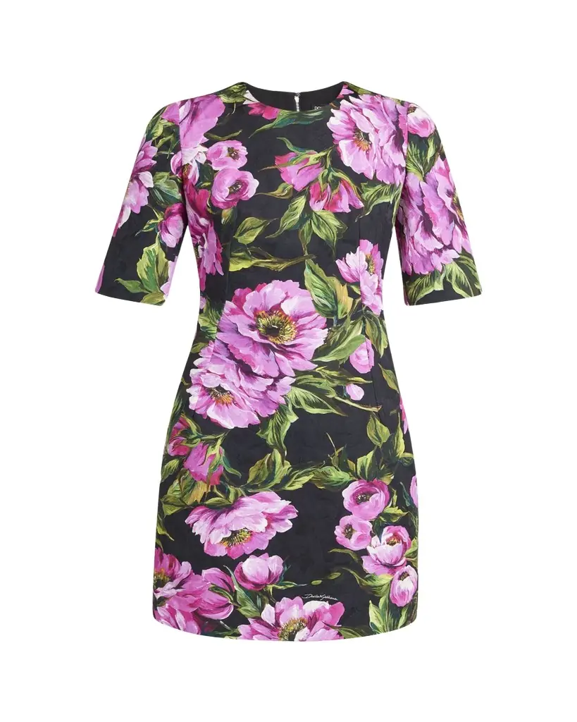 Dolce & Gabbana Floral Jacquard Mini Dress