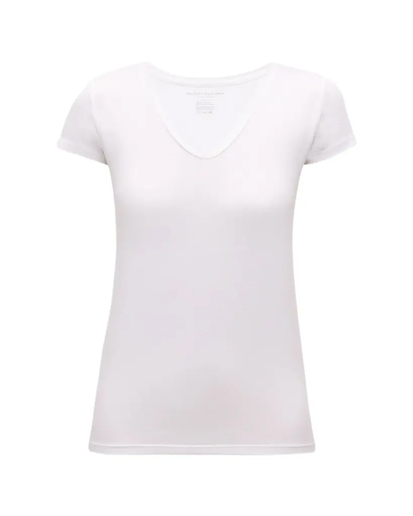 Majestic Filatures Soft Touch Short-Sleeve V-Neck Tee