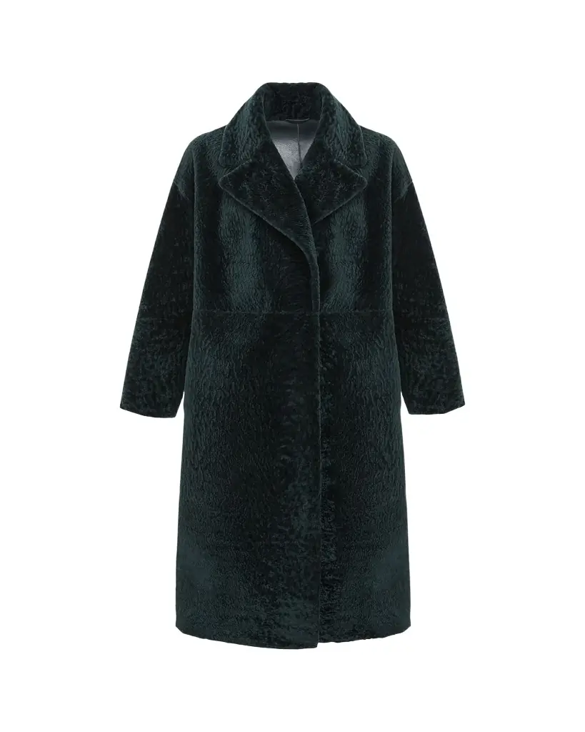 Gorski Reversible Textured Shearling Lamb Coat