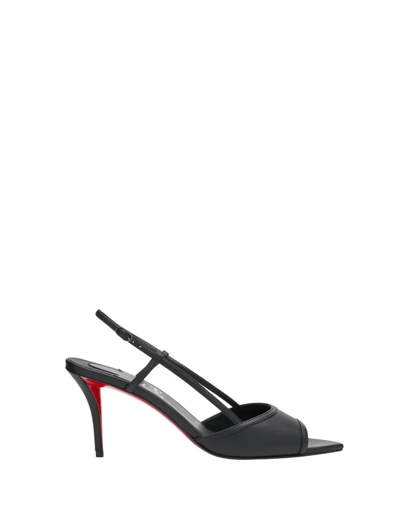 Christian Louboutin 80mm Miss Z Leather Slingback Sandals