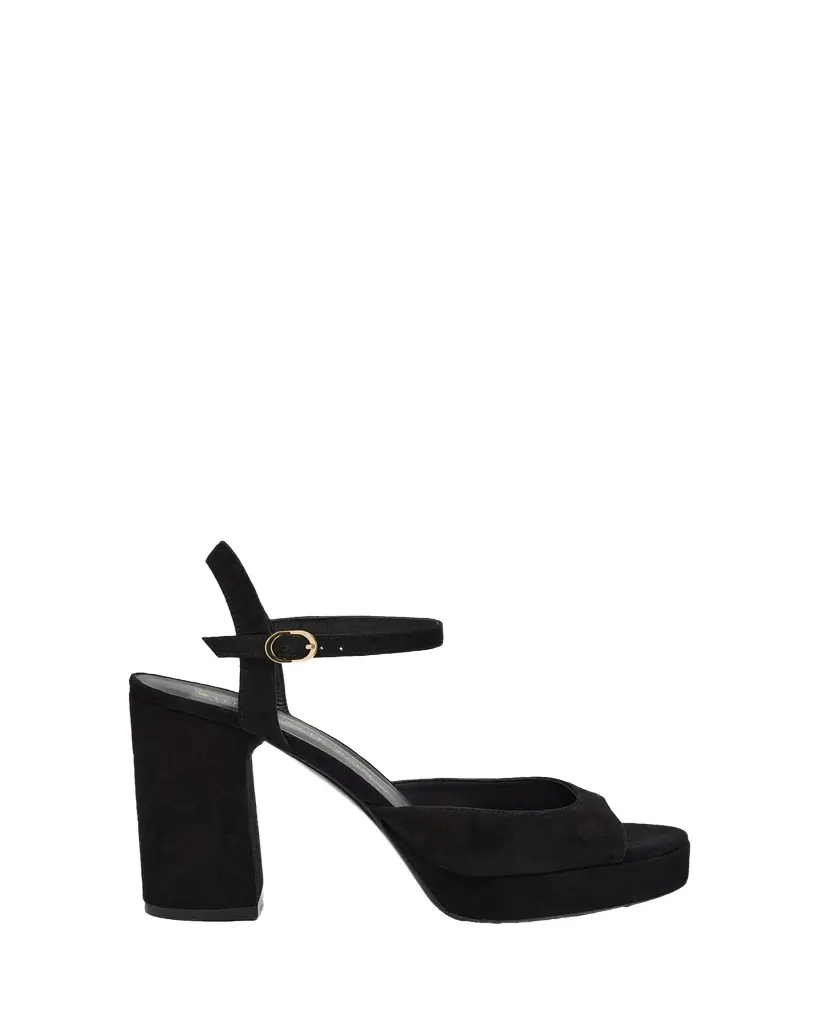 Stuart Weitzman Dayna II Suede Ankle-Strap Platform Sandals